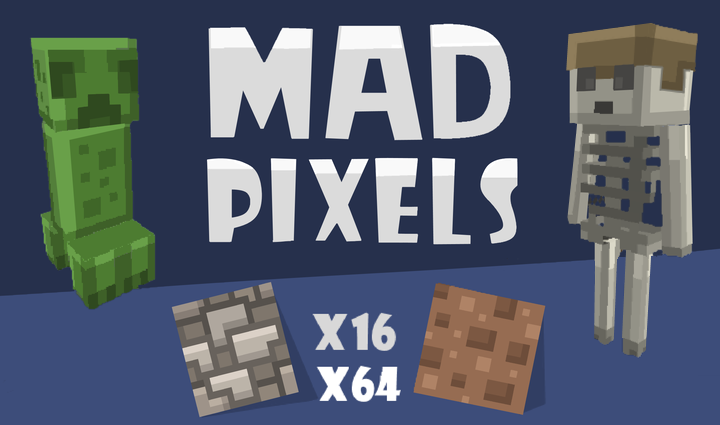 mad pixels - мультяшный текстур пак для майнкрафт