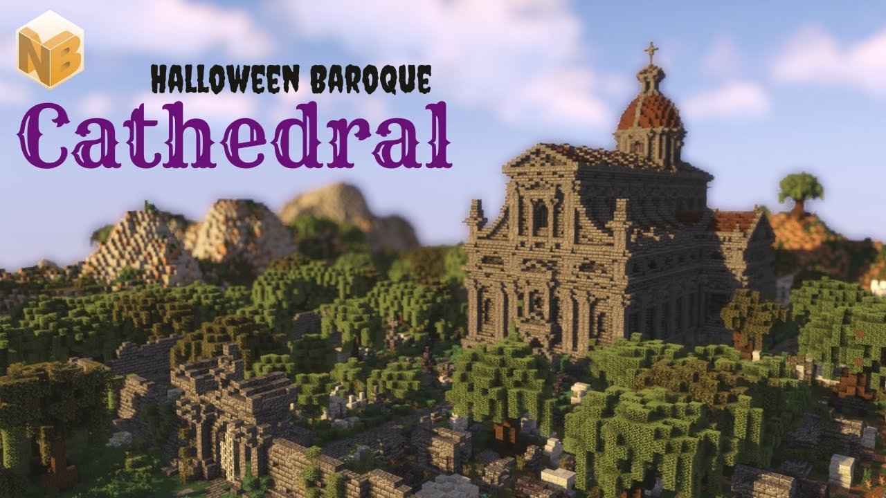 Baroque Cathedral: Halloween Edition - карта с огромным собором для Майнкрафт