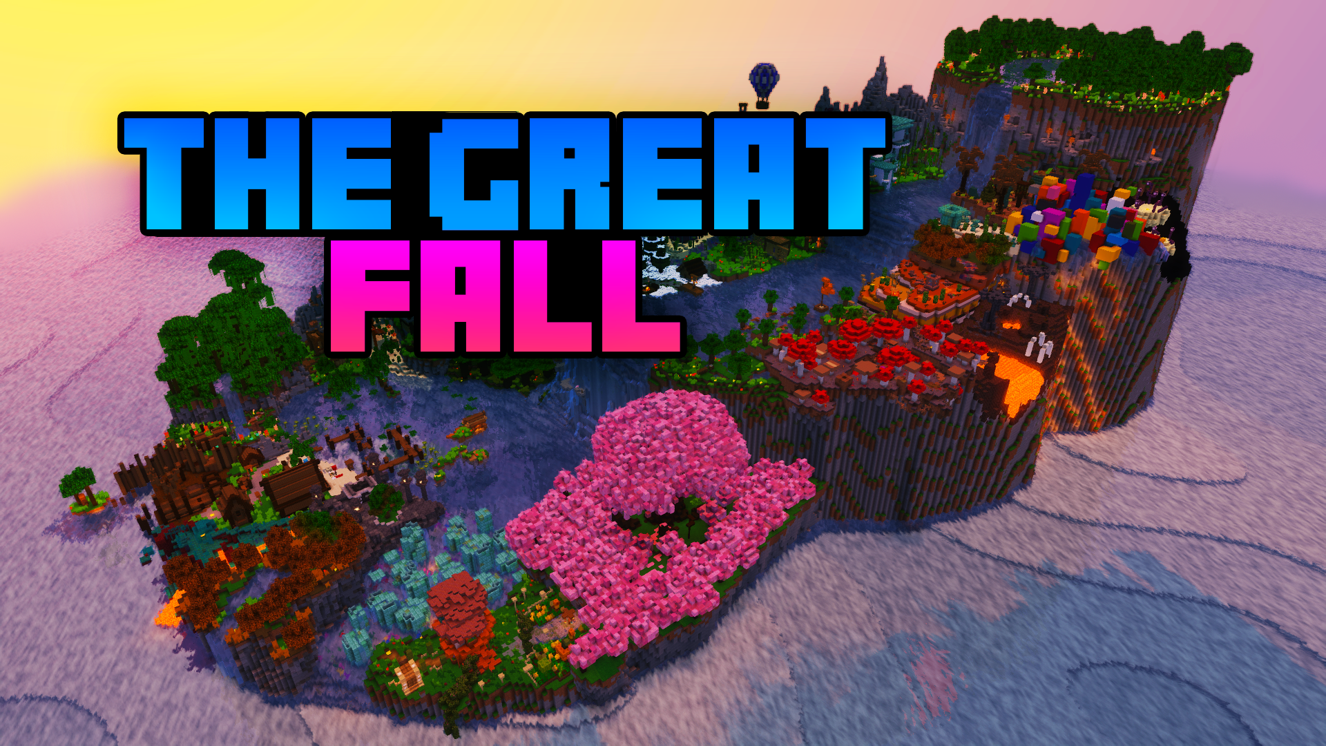 The Great Fall - красивая паркур карта для Майнкрафт