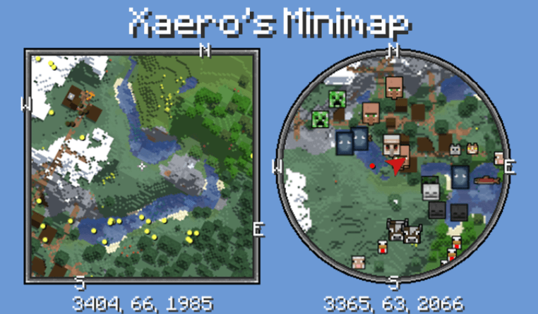 xaero's minimap - мини-карта для майнкрафт