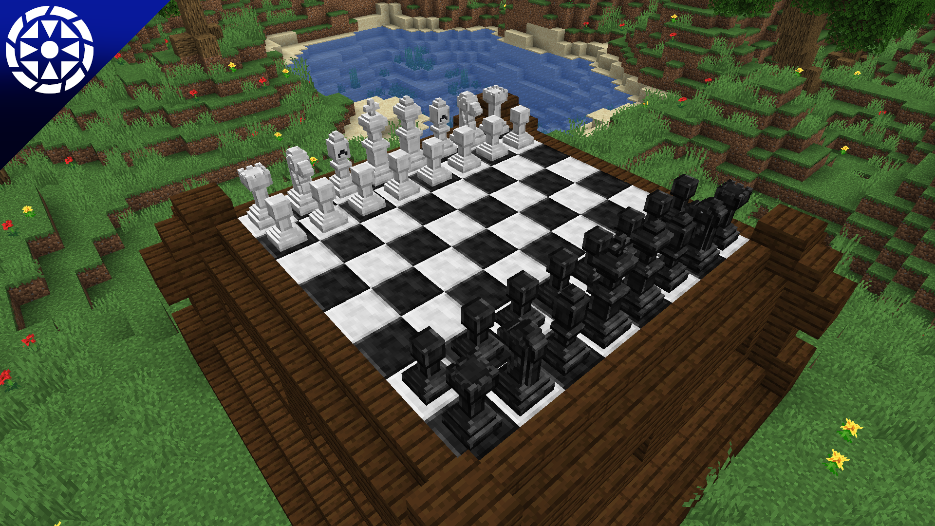 Карта с настоящими шахматами для майнкрафт